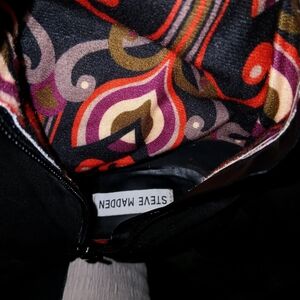Steve Madden Black Bag with Colorful Interior